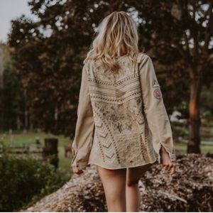 Spell Wanderer Panther Jacket in Taupe